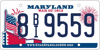 MD license plate 8BI9559