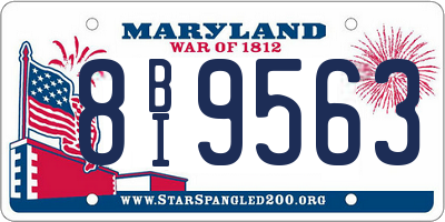 MD license plate 8BI9563