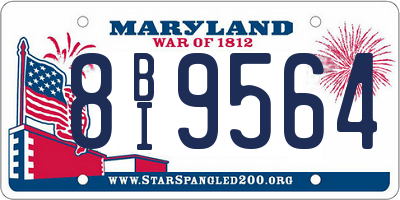 MD license plate 8BI9564