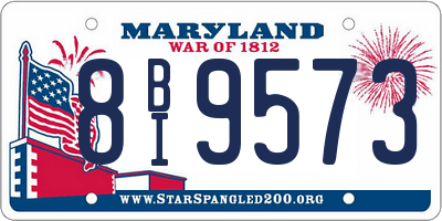 MD license plate 8BI9573