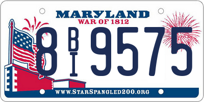 MD license plate 8BI9575