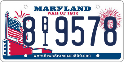 MD license plate 8BI9578