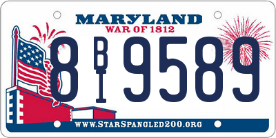 MD license plate 8BI9589