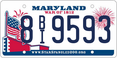 MD license plate 8BI9593