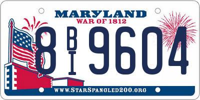 MD license plate 8BI9604