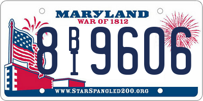 MD license plate 8BI9606