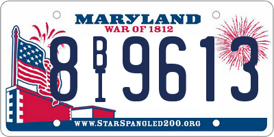 MD license plate 8BI9613