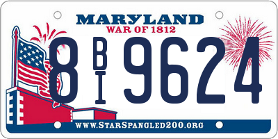MD license plate 8BI9624