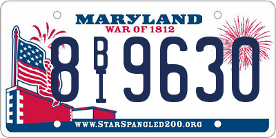 MD license plate 8BI9630
