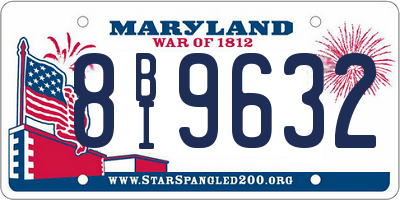 MD license plate 8BI9632
