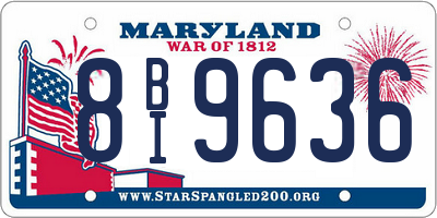 MD license plate 8BI9636