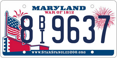 MD license plate 8BI9637