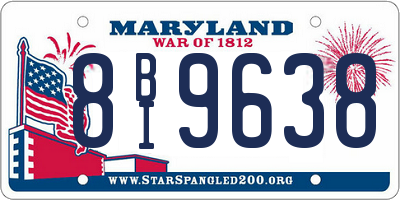 MD license plate 8BI9638