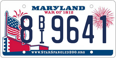 MD license plate 8BI9641