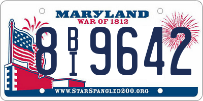MD license plate 8BI9642