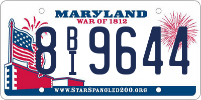 MD license plate 8BI9644