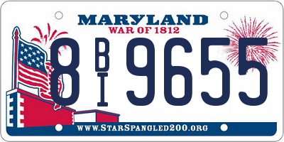 MD license plate 8BI9655