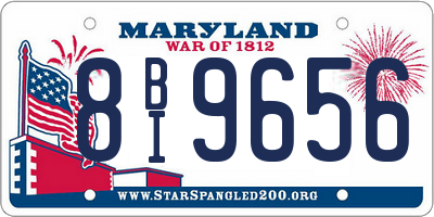 MD license plate 8BI9656