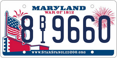MD license plate 8BI9660