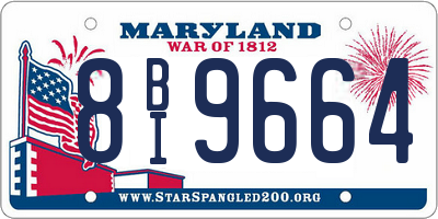 MD license plate 8BI9664