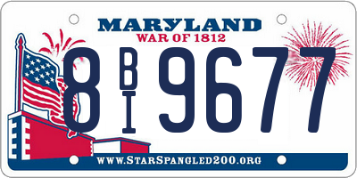 MD license plate 8BI9677