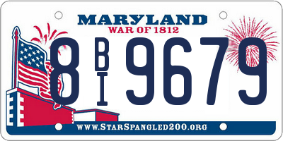 MD license plate 8BI9679