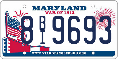 MD license plate 8BI9693