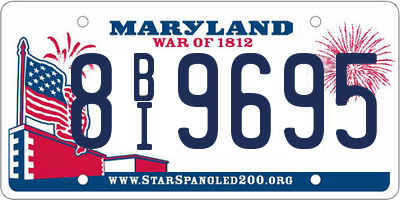 MD license plate 8BI9695