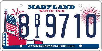 MD license plate 8BI9710
