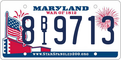 MD license plate 8BI9713