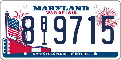 MD license plate 8BI9715