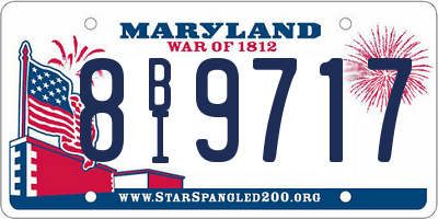 MD license plate 8BI9717