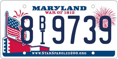MD license plate 8BI9739