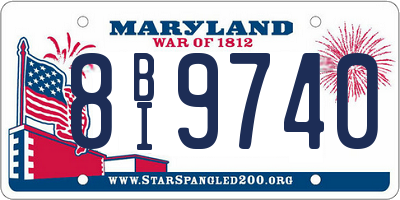 MD license plate 8BI9740