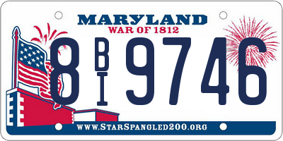 MD license plate 8BI9746