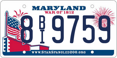 MD license plate 8BI9759