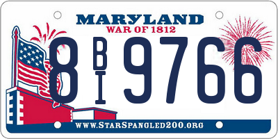 MD license plate 8BI9766