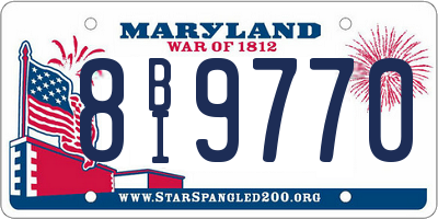 MD license plate 8BI9770