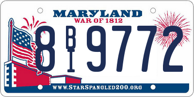 MD license plate 8BI9772