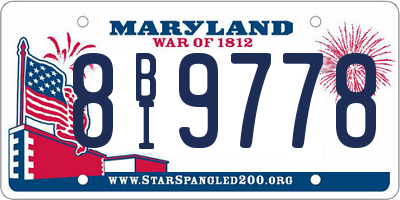 MD license plate 8BI9778