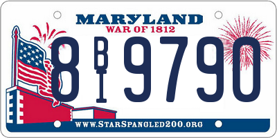 MD license plate 8BI9790