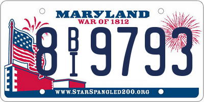 MD license plate 8BI9793