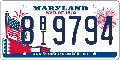 MD license plate 8BI9794