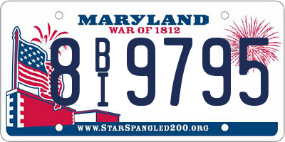 MD license plate 8BI9795