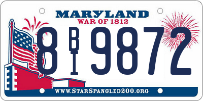 MD license plate 8BI9872