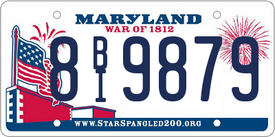 MD license plate 8BI9879