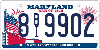 MD license plate 8BI9902