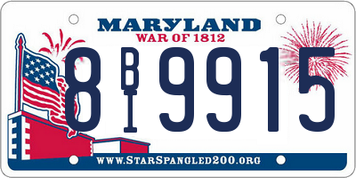 MD license plate 8BI9915