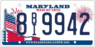 MD license plate 8BI9942