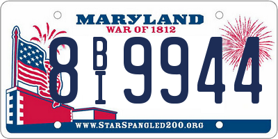 MD license plate 8BI9944